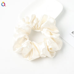 Large Satin Scrunchies Solid Hair Rope Hair Tie Hair Ring