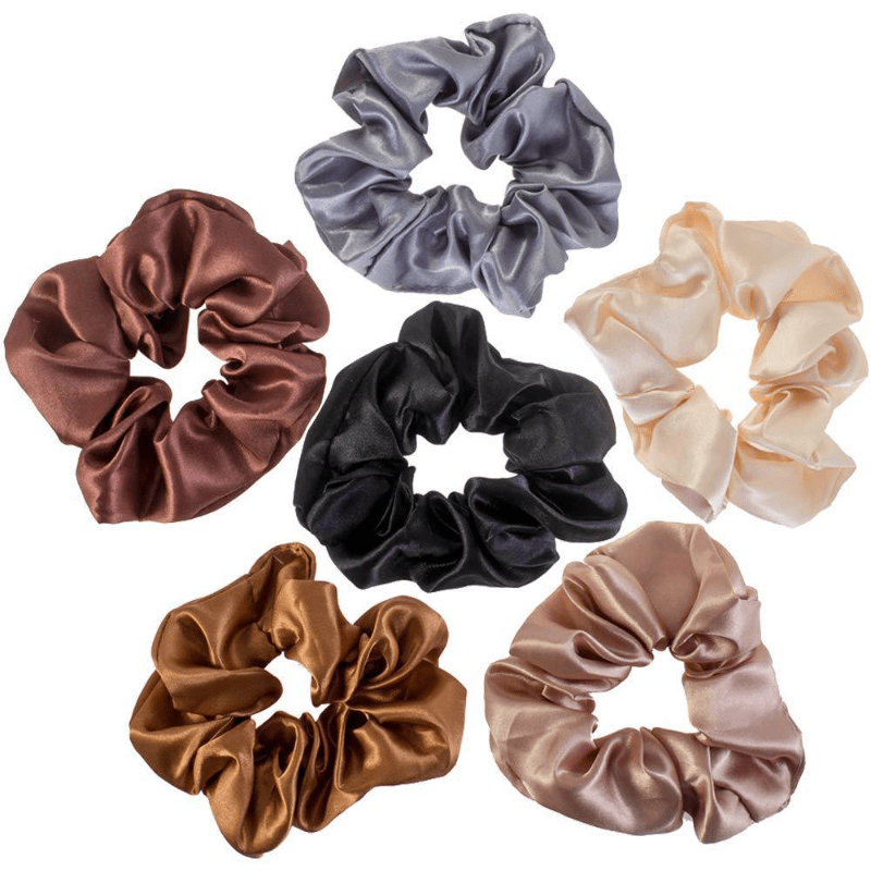 Large Satin Scrunchies Solid Hair Rope Hair Tie Hair Ring
