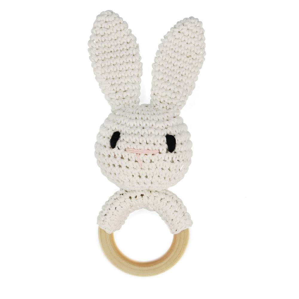 Animal Crochet Rattle Baby Toys Baby Car Hanging Bed Toys Knitted Dolls