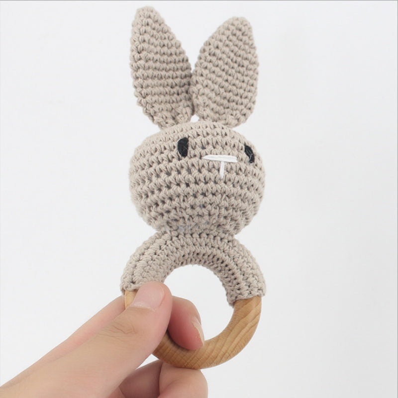 Animal Crochet Rattle Baby Toys Baby Car Hanging Bed Toys Knitted Dolls