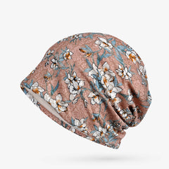 Floral Print Lace Beanie Lightweight Slouchy Chemo Hat