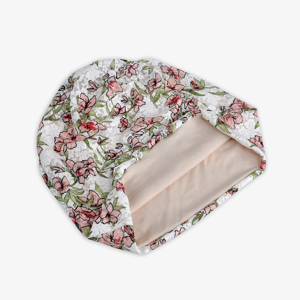 Floral Print Lace Beanie Lightweight Slouchy Chemo Hat