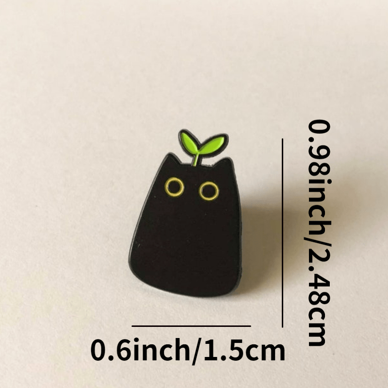 Aluminum Grass on Cat's Head Enamel Pin