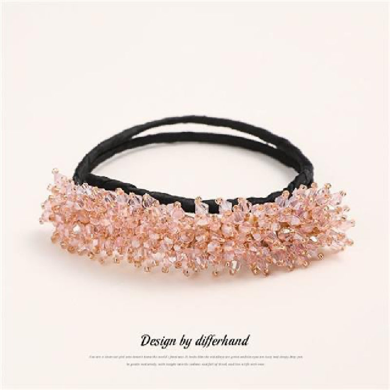 Crystal Hair Clip Bun Maker Ponytail Holder Head Jewelry Hair Styler