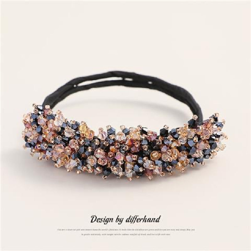 Crystal Hair Clip Bun Maker Ponytail Holder Head Jewelry Hair Styler