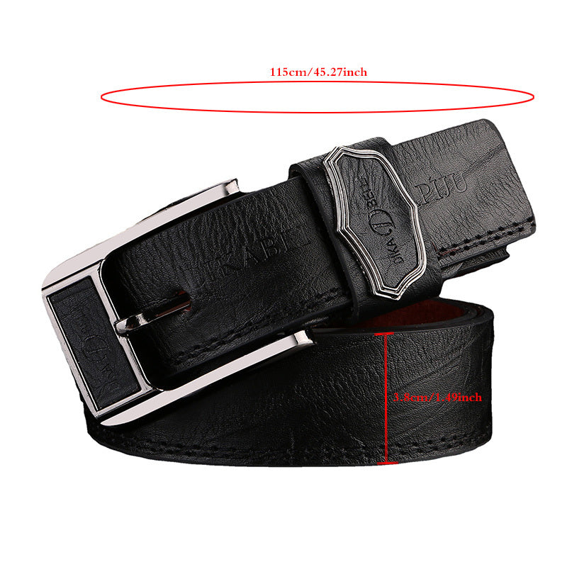 Men's PU Leather Buckle Belt for Party Holiday Business
