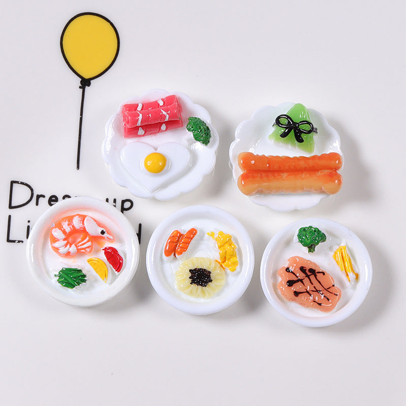 5pcs Dollhouse Breakfast Set for Dolls House Accessories