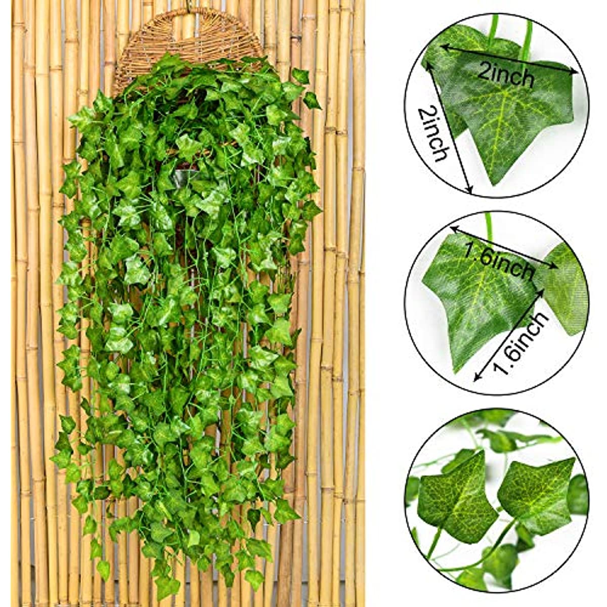35ft Artificial Ivy Vine Realistic Faux Greenery for Events Home Decor