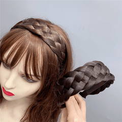 Braided Headband Princess Wig Dark Brown