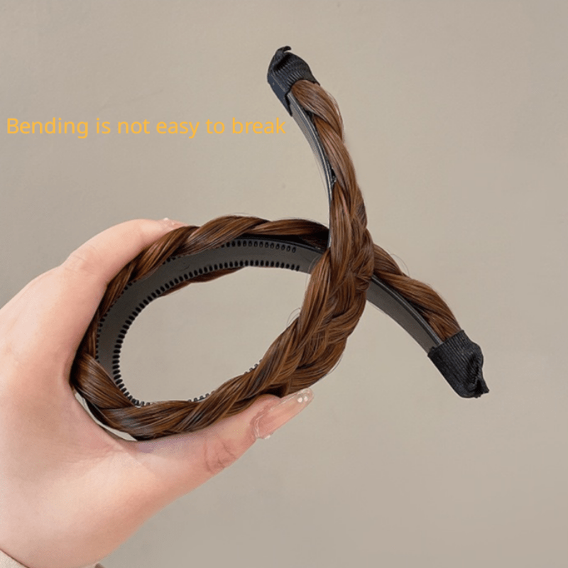 Braided Headband Princess Wig Dark Brown
