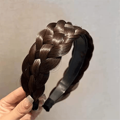 Braided Headband Princess Wig Dark Brown