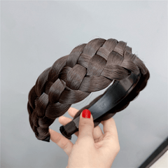 Braided Headband Princess Wig Dark Brown