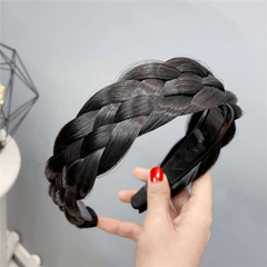 Braided Headband Princess Wig Dark Brown