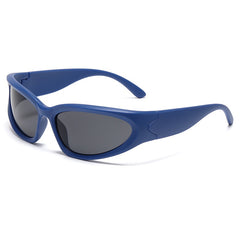 Y2K Wrap Around Sunglasses Cyberpunk Party Glasses Mirror Lens UV400