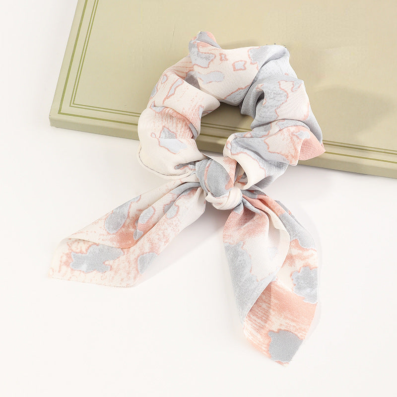 1 Pc Colorful Style Scarf Scrunchies Hair Tie Hair Rope Bow Decor Headdress