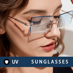 Vintage Rimless Gradient Sunglasses UV400