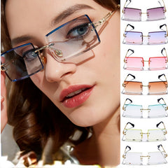 Vintage Rimless Gradient Sunglasses UV400