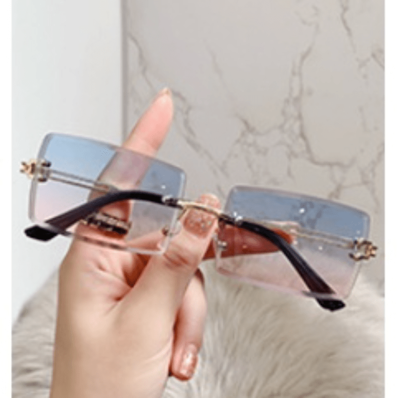Vintage Rimless Gradient Sunglasses UV400