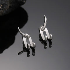 Men's Removable Hip Hop Crescent Earring