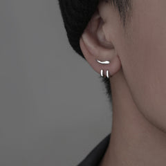 Men's Removable Hip Hop Crescent Earring