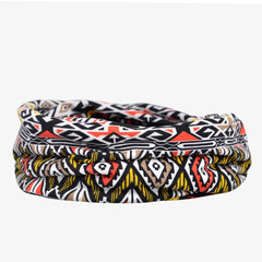 Boho Geo Print Slouchy Beanie Headband Cap Unisex Baggy Chemo Sleep Hat