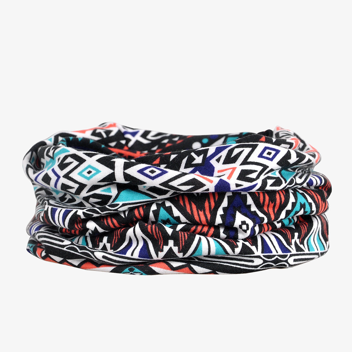 Boho Geo Print Slouchy Beanie Headband Cap Unisex Baggy Chemo Sleep Hat