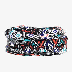 Boho Geo Print Slouchy Beanie Headband Cap Unisex Baggy Chemo Sleep Hat