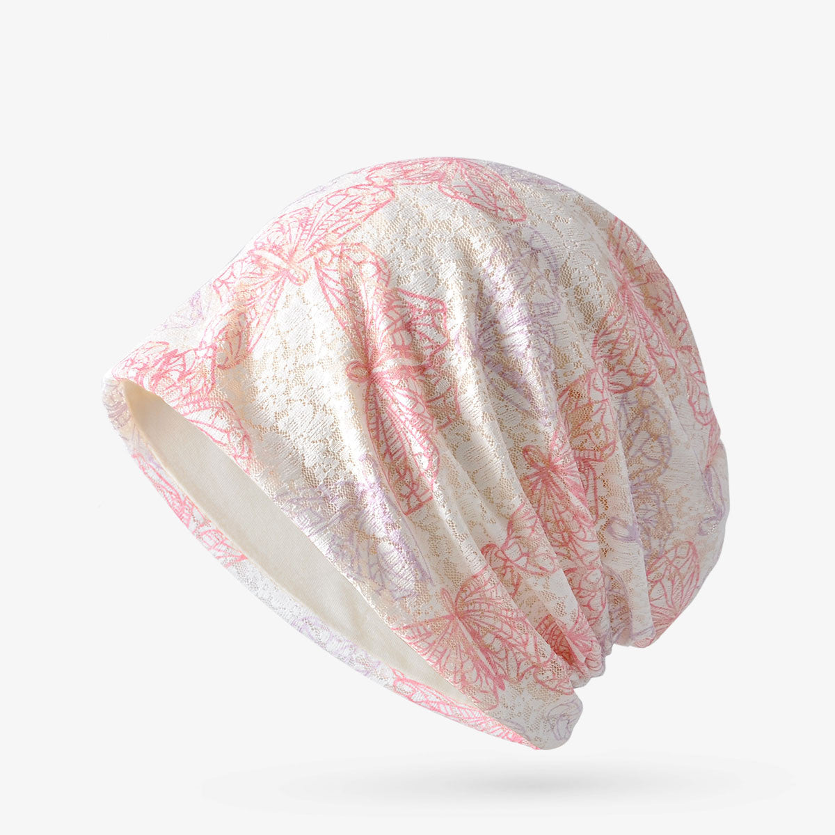 Lace Butterfly Beanies Soft Slouchy Beanie Hat Lightweight Chemo Cap