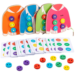 DIY Threading Button Game for Kids