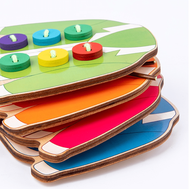 DIY Threading Button Game for Kids
