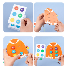 DIY Threading Button Game for Kids
