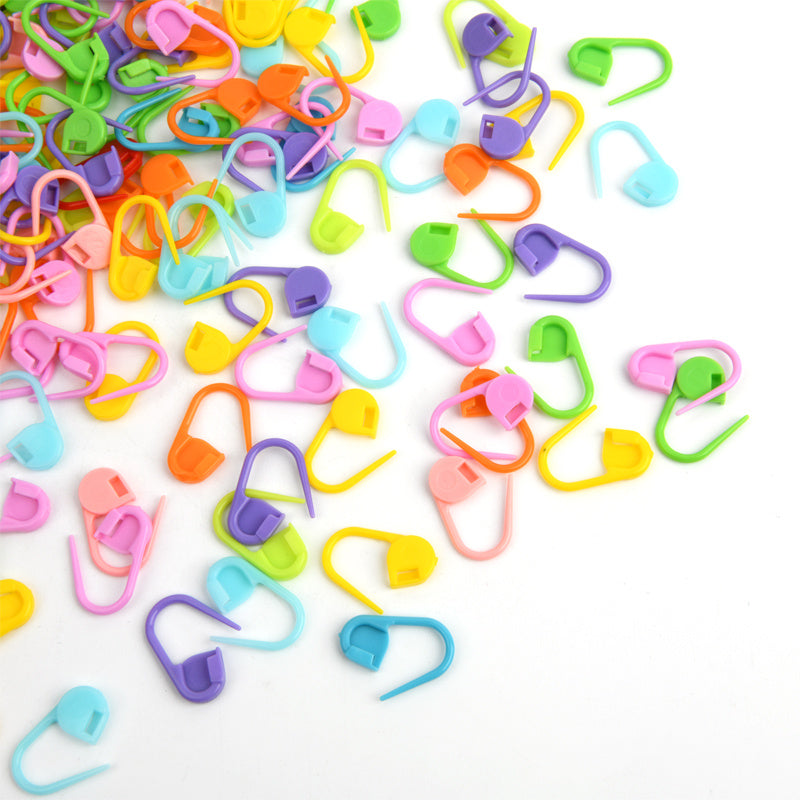 100pcs Mix Plastic Small Pins Locking Stitch Markers Crochet Latch Knitting