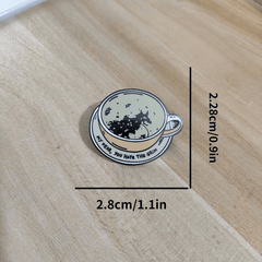 Aluminum Alloy Coffee Cup Brooch