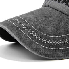 NYS Embroidery Patch Baseball Cap Washed Distressed Adjustable Sun Hat Unisex