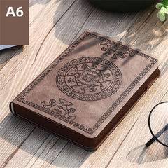 Vintage Pattern PU Leather Notebook 140 Sheets Diary Notepad Stationery