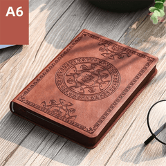 Vintage Pattern PU Leather Notebook 140 Sheets Diary Notepad Stationery