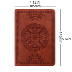 Vintage Pattern PU Leather Notebook 140 Sheets Diary Notepad Stationery