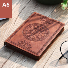 Vintage Pattern PU Leather Notebook 140 Sheets Diary Notepad Stationery