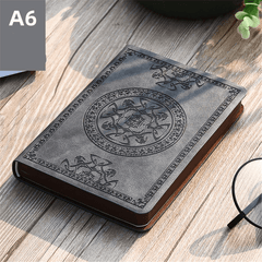 Vintage Pattern PU Leather Notebook 140 Sheets Diary Notepad Stationery