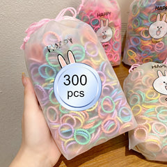 Colorful Nylon Elastic Hair Bands Ponytail Holder Rubber Bands for Girls