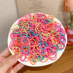 Colorful Nylon Elastic Hair Bands Ponytail Holder Rubber Bands for Girls