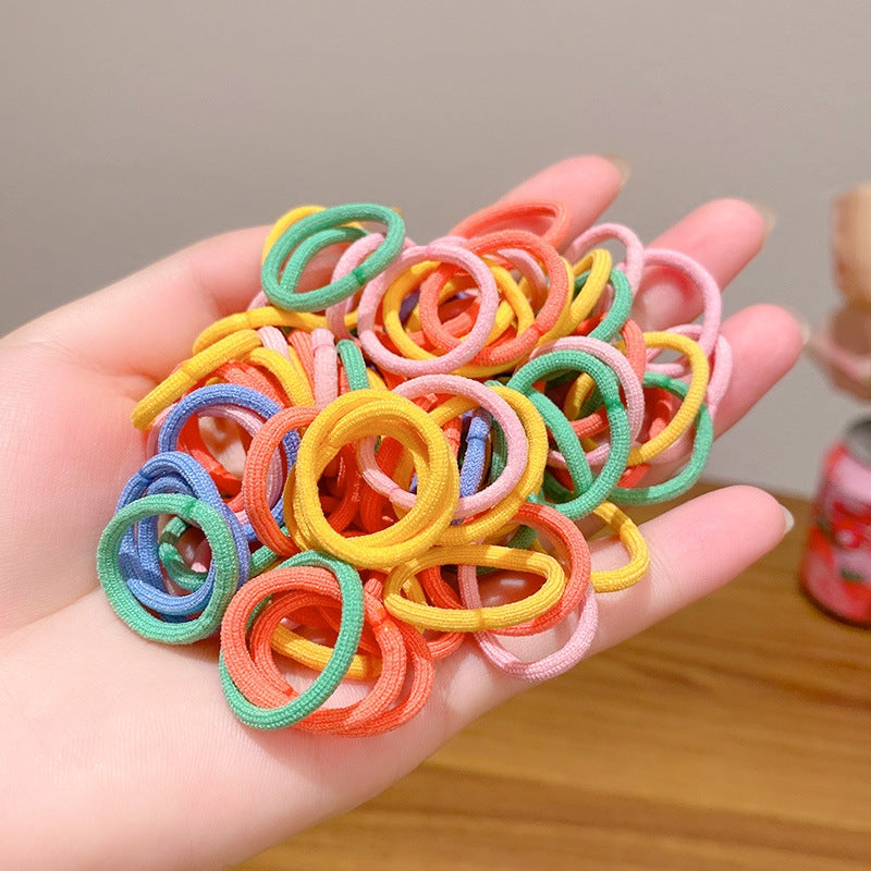 Colorful Nylon Elastic Hair Bands Ponytail Holder Rubber Bands for Girls
