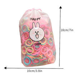 Colorful Nylon Elastic Hair Bands Ponytail Holder Rubber Bands for Girls