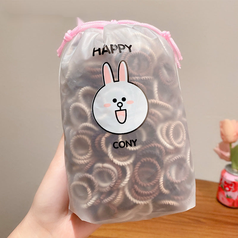 Colorful Nylon Elastic Hair Bands Ponytail Holder Rubber Bands for Girls