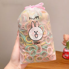 Colorful Nylon Elastic Hair Bands Ponytail Holder Rubber Bands for Girls