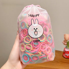 Colorful Nylon Elastic Hair Bands Ponytail Holder Rubber Bands for Girls