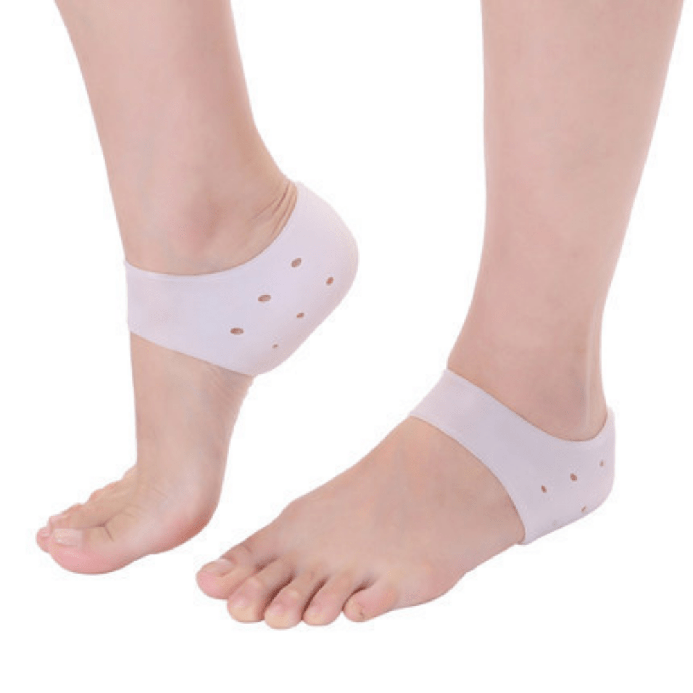 2pcs Gel Heel Protectors Silicone Moisturizing Socks - Women Men