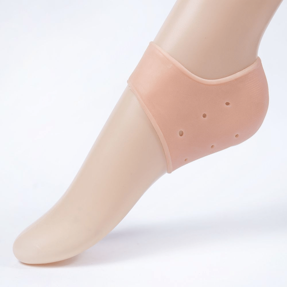 2pcs Gel Heel Protectors Silicone Moisturizing Socks - Women Men