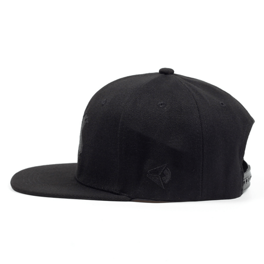 Unisex X Embroidery Snapback Hat Solid Casual Adjustable Baseball Cap