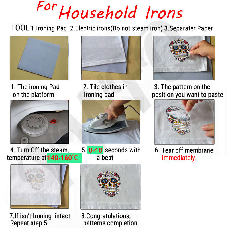 Iron On Patches Diy Vinyl Thermal Applique Girls T Shirt Jeans Hot Print